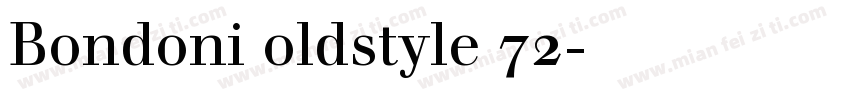 Bondoni oldstyle 72字体转换